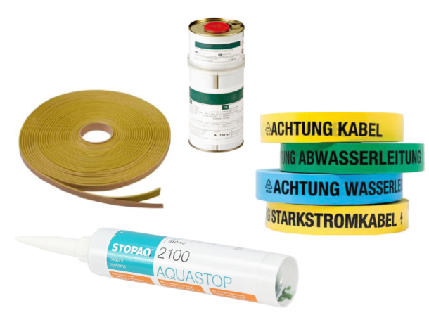 Zwei schwarze Stopfen auf weissem Hintergrund.